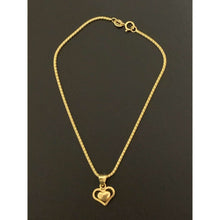 Load image into Gallery viewer, 18K Gold Bracelet 7.5 inches with Heart Charm 1.40 grams
