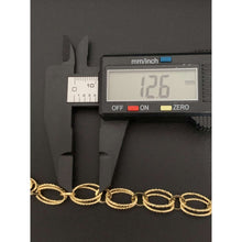 Load image into Gallery viewer, 18K Gold Bracelet Chain Oval Link 3.85 grams Size 7.5 inches