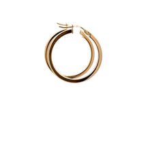 Load image into Gallery viewer, 18K Gold Earrings Hoops Polished 1.84 grams - Rafant