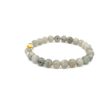 Load image into Gallery viewer, 18K Gold Money Bag Lucky Charm Beads Bracelet Gemstones Labradorite 6mm - Rafant