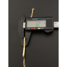 Load image into Gallery viewer, 18K Gold Bracelet Bar Figaro Chain Link 7.5 inches 2.36 grams