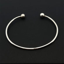 Load image into Gallery viewer, 925 Sterling Silver Interchangeable Bangle, Modular Screw-End Cuff Bracelet, Build Your Own Custom Jewelry Base S6"