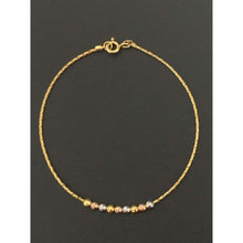 Load image into Gallery viewer, 18K Gold Bracelet Beaded Flexible 1.28 grams 7 inches