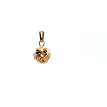 Load image into Gallery viewer, 18K Gold Pendant Charm Knot Small 0.65 grams Tricolor - Rafant