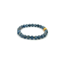 Load image into Gallery viewer, 18K Gold Money Ball Lucky Bracelet Gemstones Kyanite 6mm - Rafant