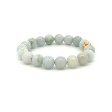 Load image into Gallery viewer, 18K Gold Money Bag Lucky Charm Beads Bracelet Gemstones Burmese Jade 8mm - Rafant