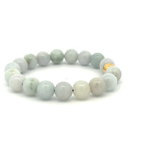 Load image into Gallery viewer, 18K Gold Money Bag Lucky Charm Beads Bracelet Gemstones Burmese Jade 8mm - Rafant