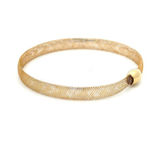 Load image into Gallery viewer, 18K Gold Bracelet Mesh Soft Bangle Flexible Size 6.25 - Rafant