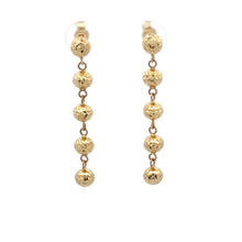 Load image into Gallery viewer, 18K Gold Earrings Beads Balls Dangle Drop 2.08 grams - Rafant