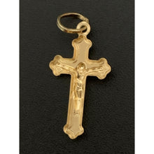 Load image into Gallery viewer, 18K Gold Pendant Cross Jesus Christ Religious 0.71 grams - Rafant