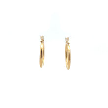 Load image into Gallery viewer, 18K Gold Earrings Hoops Polished 1.21 grams - Rafant