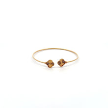 Load image into Gallery viewer, 18K Gold Bracelet Flower Cuff Bangle Size 6.25 inches - Rafant