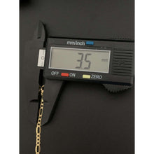 Load image into Gallery viewer, 18K Gold Bracelet Bar Figaro Chain Link 7.5 inches 2.36 grams