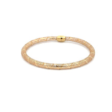 Load image into Gallery viewer, 18K Gold Bracelet Mesh Soft Bangle Flexible Size 6.5 - Rafant
