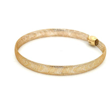 Load image into Gallery viewer, 18K Gold Bracelet Mesh Soft Bangle Flexible Size 6.25 - Rafant