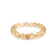 Load image into Gallery viewer, 18K Gold Money Bag Lucky Charm Beads Bracelet Gemstones Citrine 8mm - Rafant