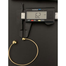 Load image into Gallery viewer, 18K Gold Bangle Bracelet Cuff Balls Small
