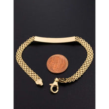 Load image into Gallery viewer, 18K Gold Bracelet Bar Size 7.25 inches 5.38 grams