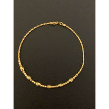 Load image into Gallery viewer, 18K Gold Beaded Bracelet Bangle Soft 1.64 grams Size 6.75 inches