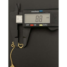 Load image into Gallery viewer, 18K Gold Bracelet 7.5 inches with Open Heart Charms 1.96 grams