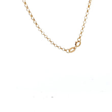 Load image into Gallery viewer, 18K Gold Necklace Chain 17.75" Rolo Pendant Charm Love Heart Circle - Rafant