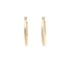Load image into Gallery viewer, 18K Gold Earrings Hoops Spiral 1.22 grams - Rafant
