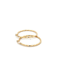 Load image into Gallery viewer, 18K Gold Earrings Hoops Loops Spiral 1.38 grams - Rafant