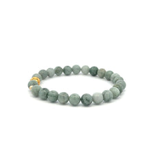Load image into Gallery viewer, 18K Gold Money Ball Lucky Charm Beads Bracelet Gemstones Burmese Jade 6mm - Rafant