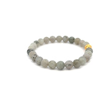 Load image into Gallery viewer, 18K Gold Money Ball Lucky Bracelet Gemstones Labradorite 6mm - Rafant