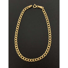 Load image into Gallery viewer, 18K Gold Bracelet Chain Curb Link 7.5 inches 2.01 grams