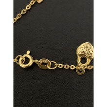 Load image into Gallery viewer, 18K Gold Bracelet 7.25 inches with Key Heart Charms 2.03 grams