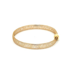 Load image into Gallery viewer, 18K Gold Bracelet Mesh Soft Bangle Size 6 Flexible - Rafant