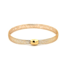 Load image into Gallery viewer, 18K Gold Bracelet Mesh Soft Bangle Size 6 Flexible - Rafant