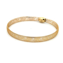 Load image into Gallery viewer, 18K Gold Bracelet Mesh Soft Bangle Flexible Size 6.25 - Rafant