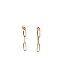 Load image into Gallery viewer, 18K Gold Earrings Paperclips Stud Post 1.09 grams - Rafant