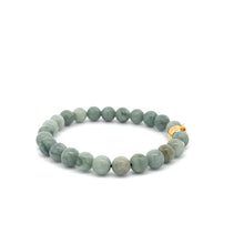 Load image into Gallery viewer, 18K Gold Money Bag Lucky Charm Beads Bracelet Gemstones Burmese Jade 6mm - Rafant