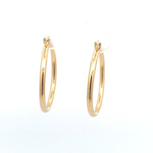 Load image into Gallery viewer, 18K Gold Earrings Hoops Polished Plain 1.52 grams - Rafant
