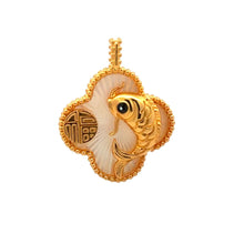 Load image into Gallery viewer, 18K Gold Pendant Mother of Pearl Flower Lucky Charm - Rafant