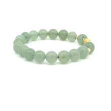 Load image into Gallery viewer, 18K Gold Dragon Pixiu Piyao Lucky Charm Beads Bracelet Gemstones Aventurine 8mm - Rafant