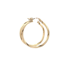 Load image into Gallery viewer, 18K Gold Earrings Hoops Spiral 1.22 grams - Rafant