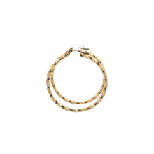 Load image into Gallery viewer, 18K Gold Earrings Hoops Loops Spiral 1.38 grams - Rafant