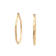 Load image into Gallery viewer, 18K Gold Earrings Hoops Spiral 1.55 grams - Rafant