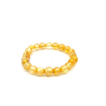 Load image into Gallery viewer, 24K Gold Piyao Pixiu Lucky Charm Bracelet Gemstones Citrine 8mm Size 6 inches - Rafant