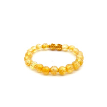 Load image into Gallery viewer, 24K Gold Piyao Pixiu Lucky Charm Bracelet Gemstones Citrine 8mm Size 6 inches - Rafant