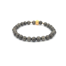 Load image into Gallery viewer, 18K Gold Money Bag Lucky Charm Beads Bracelet Gemstones Pyrite 6mm - Rafant