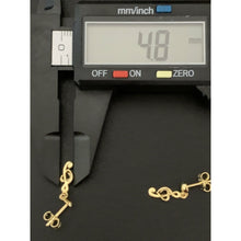 Load image into Gallery viewer, 18K Gold Music Note Drop Dangling Earrings 2.12 grams - Rafant