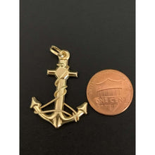 Load image into Gallery viewer, 18K Gold Anchor Pendant