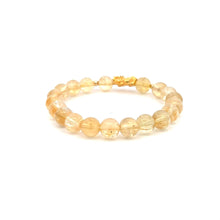 Load image into Gallery viewer, 18K Gold Dragon Pixiu Piyao Lucky Charm Beads Bracelet Gemstones Citrine 8mm - Rafant