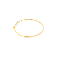 Load image into Gallery viewer, 18K Yellow Gold Bracelet Flexible Thin Wire Bangle Tiny Balls Size 6 inches - Rafant