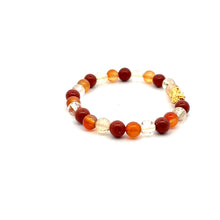 Load image into Gallery viewer, 18K Gold Dragon Pixiu Piyao Lucky Charm Bracelet Zodiac Signs Aries Gemstones 6mm - Rafant